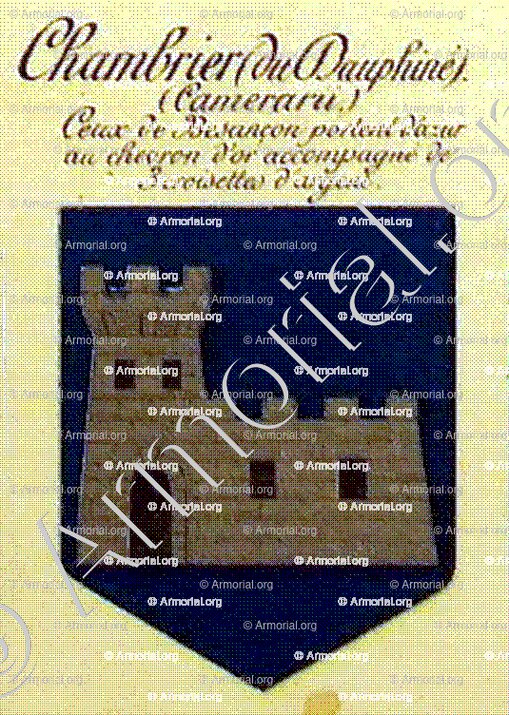 de CHAMBRIER_Dauphiné, Duché de Savoie,  Comté de Genève._France, Suisse