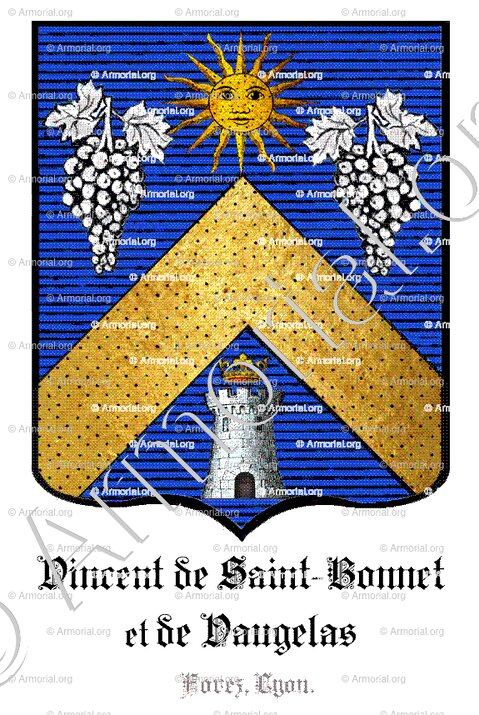 VINCENT DE SAINT-BONNET et DE VAUGELAS _Forez, Lyon._France (2)