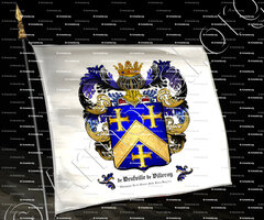 drapeau-NEUFVILLE de VILLEROY (de)_Duc de Villeroy. Île-de-France, etc._France (1) +