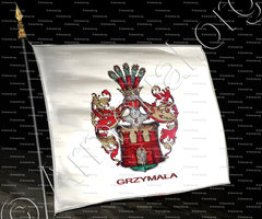 drapeau-GRZYMALA_Grzymala. (Armorial Daniel Sandoz, 1996.)_Poland.. (3)