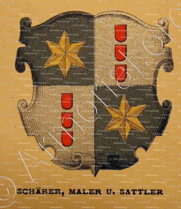 SCHAERER MALER SATTLER_Wappenbuch der Stadt Basel . B.Meyer Knaus 1880_Schweiz 
