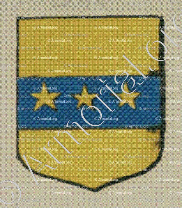 de HAGUENBACH femme de GUILLIN de NANGHEN (Alsace)_Blason enregistré sous le règne de Louis XIV_France