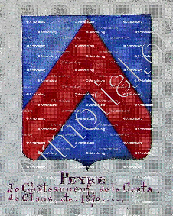 PEYRE_Armorial Nice. (J. Casal, 1903) (Bibl. mun. de Nice)._France (i)