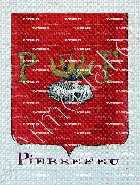 PIERREFEU - Armorial Nice. (J. Casal, 1903) (Bibl. mun. de Nice) - France (ii)