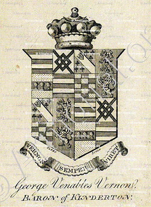 VENABLES VERNON_County of Chester, Baron of Kinderton (1709-1780)._England