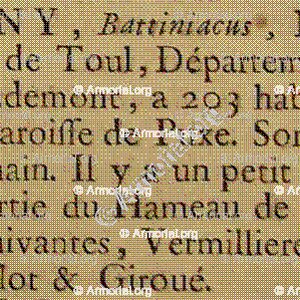 BATTIGNY; La France en 1726; Duché de Lorraine; 