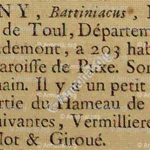 BATTIGNY; La France en 1726; Duché de Lorraine; 