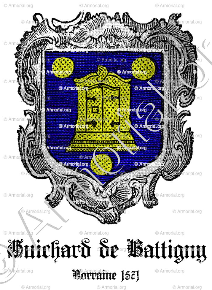 GUICHARD de BATTIGNY; Lorraine, 1571.; France