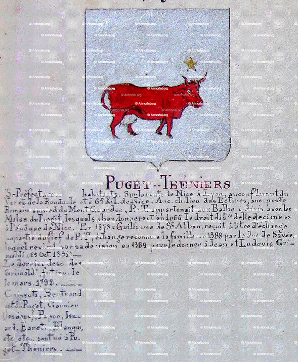 PUGET THENIERS_Armorial Nice. (J. Casal, 1903) (Bibl. mun. de Nice)._France (i)