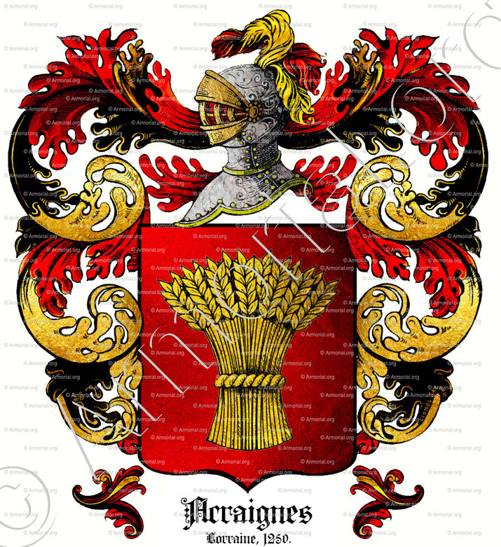 ACRAIGNES_Vassal des Comtes de Vaudemont. Lorraine, 1250._France (ii)