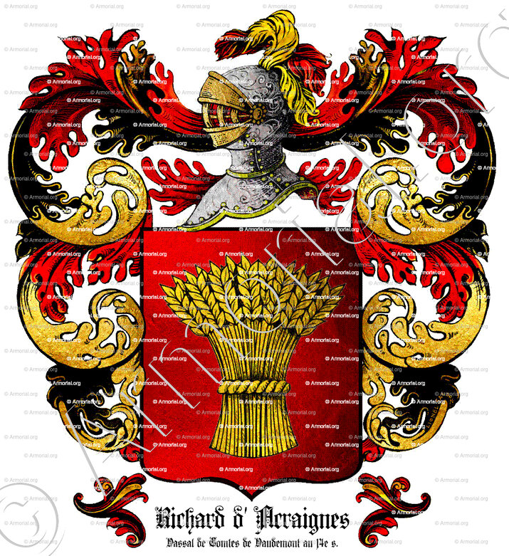 RICHARD d'ACRAIGNES_Vassal du Comte de Vaudemont, 14e siècle. Lorraine._France (ii)