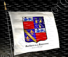 drapeau-SORBIERS de la TOURASSE Comte de Sempé_Berry, Touraine, Gascogne._France