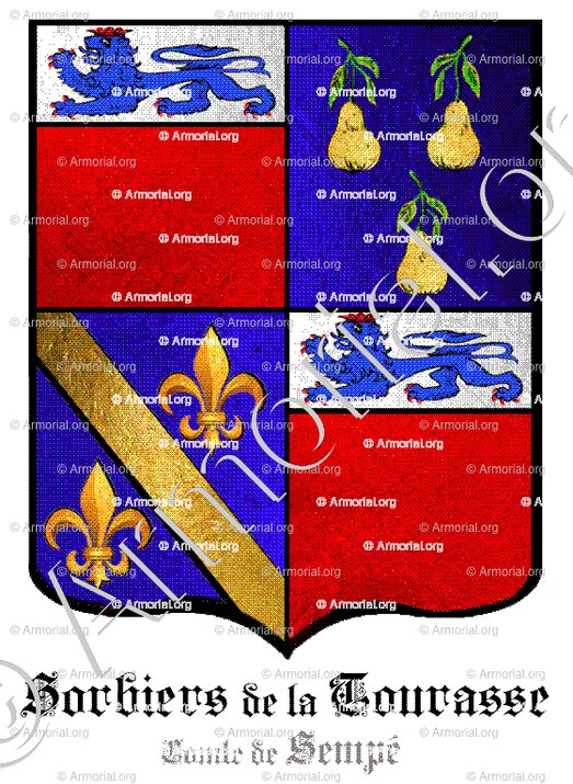 SORBIERS de la TOURASSE Comte de Sempé_Berry, Touraine, Gascogne._France
