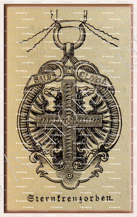 STERNKREUZORDEN_Österreich. Frauenorden, 1668. Orden 1897_Deutsch heraldischen Stil.