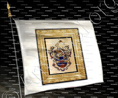 drapeau-Armoiries SANDOZ_Cadre, peinture réalisée par Lionel Sandoz._Oeuvre d'art + pour tableau