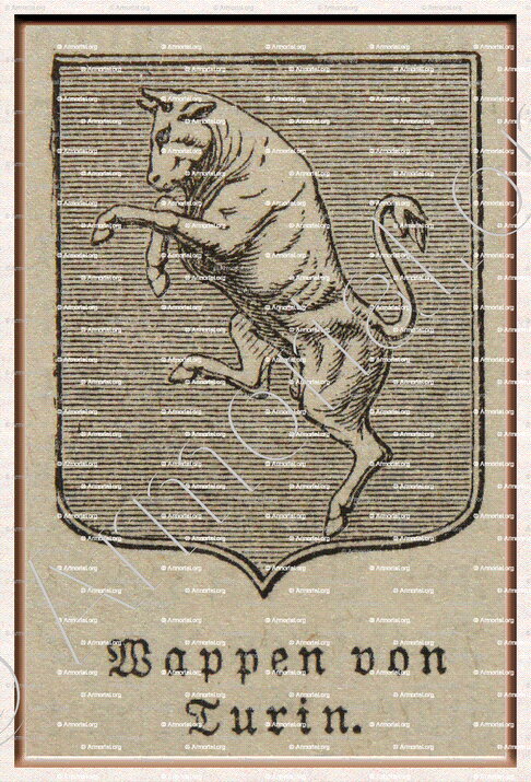 TURIN_Wappen von Turin, Italia 1897_Deutsch heraldischen Stil.