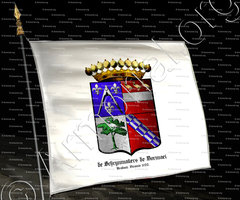 drapeau-de SCHRYNMAKERS de DORMAEL_Brabant. Vicomte 1822._Belgique (1) (Trois cormorans d'or)