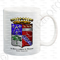 mug-de SCHRYNMAKERS de DORMAEL_Brabant. Vicomte 1822._Belgique (1) (Trois cormorans d'or)