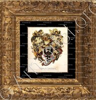 cadre-ancien-or-CALONNE de COURTEBOURNE_Sieur de Courtebourne, 1644, se distingue à la prise du fort d'Hennuin._France