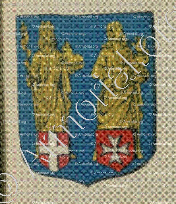 Le Commandeur et Religieux de l'Ordre de Malte à Strasbourg (Alsace)_Blason enregistré sous le règne de Louis XIV_France 