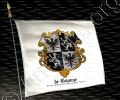 drapeau-CALONNE_de Calonne. Flandre. Verrière autrefois dans l'église de Staple._France