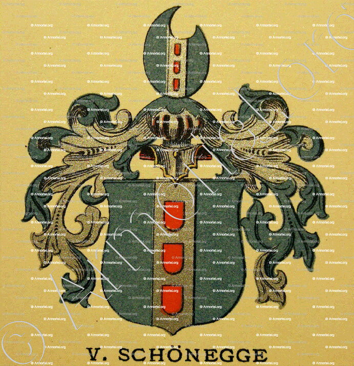 SCHÖNEGGE_Wappenbuch der Stadt Basel . B.Meyer Knaus 1880_Schweiz 