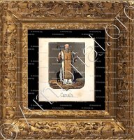 cadre-ancien-or-CANALS_.Antiguo escudo de la comuna, grabado del año 1859.España