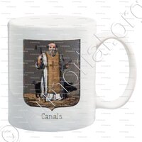 mug-CANALS_.Antiguo escudo de la comuna, grabado del año 1859.España