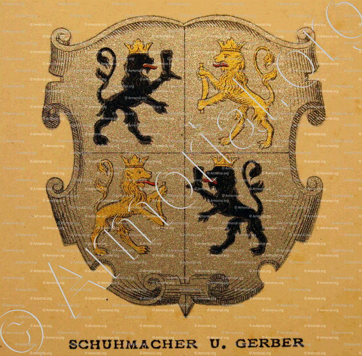 SCHUHMACHER GERBER_Wappenbuch der Stadt Basel . B.Meyer Knaus 1880_Schweiz 