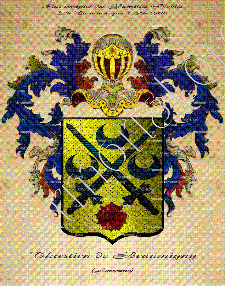 CHRESTIEN de BEAUMINY_Lorraine  Famille noble_France (ii)