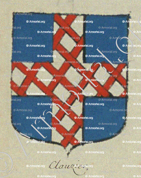 CLAUZIER_Champagne, Armorial de France (Ch; d'Hozier, 1696-1710)._France