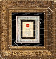 cadre-ancien-or-CLEMENCEAU_Poitou. Brevet d'armoiries 1696_France (ii)