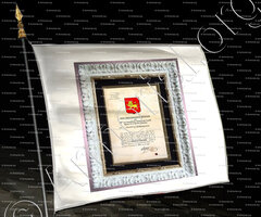 drapeau-CLEMENCEAU_Poitou. Brevet d'armoiries 1696_France (ii)