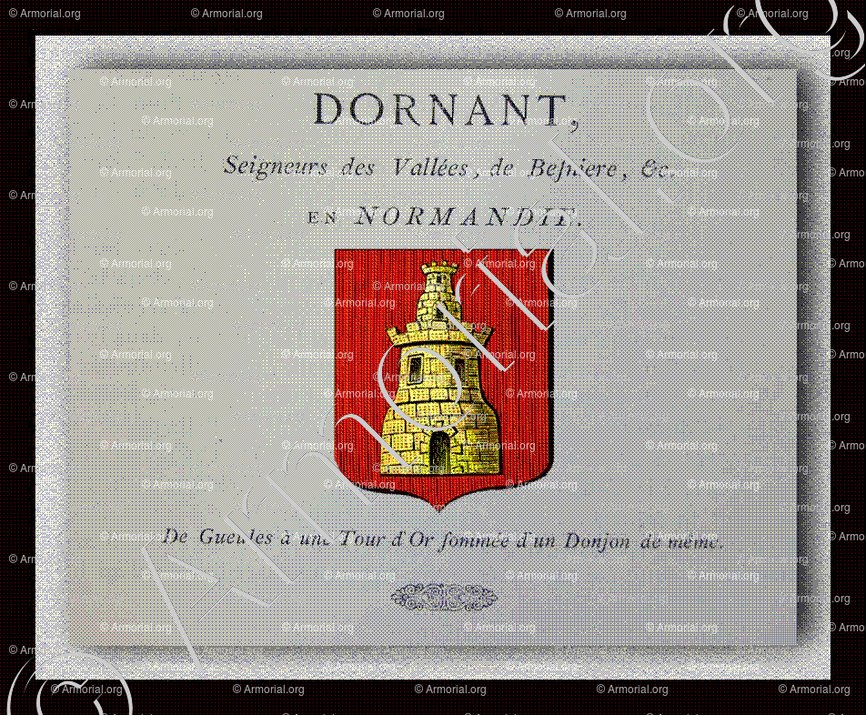 DORNANT_ Noblesse de France par Louis-Pierre d'Hozier et d'Hozier de Sérigny, 1738-1763._France (1)