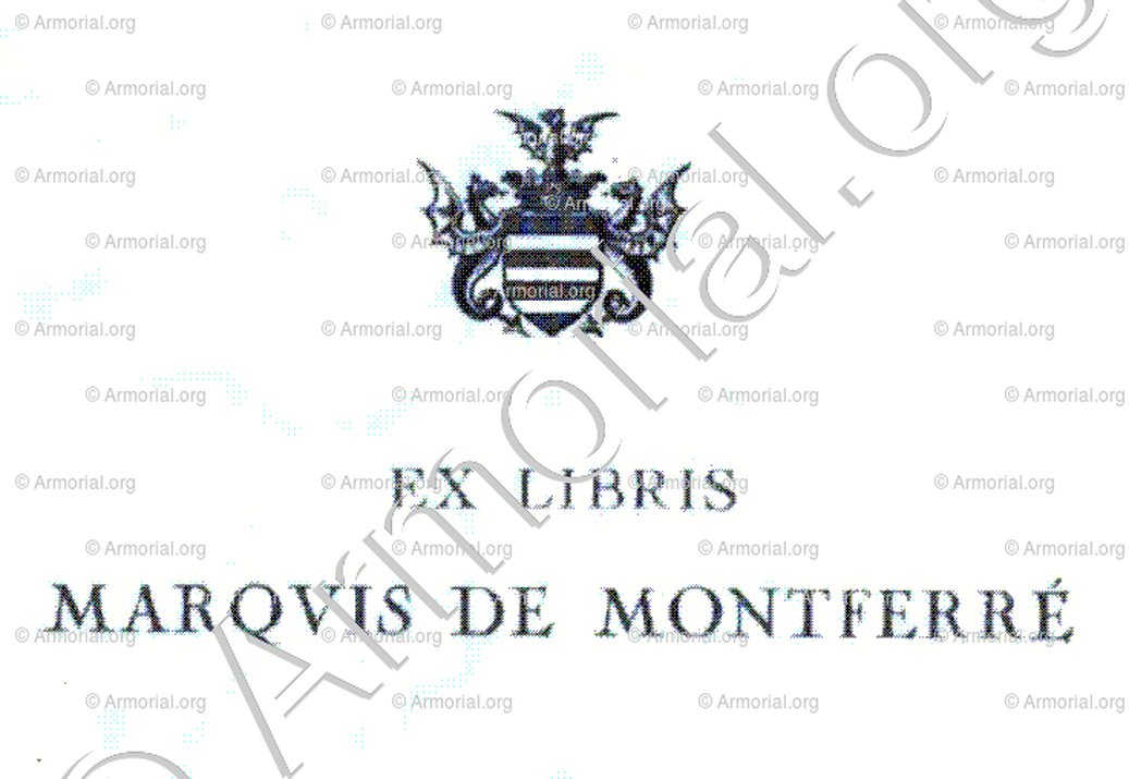 DE MONTFERRÉ_Ex libris._France