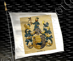 drapeau-LUTZ - Wappenbuch der Stadt Basel . B.Meyer Knaus 1880 - Schweiz. Suisse. Svizzera. (I)