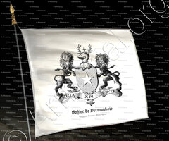 drapeau-SOHIER DE VERMANDOIS_Barons et Chevaliers de Le Heries_Belgique, France, Etats-Unis