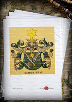 velin-d-Arches-SINGEISEN_Wappenbuch der Stadt Basel . B.Meyer Knaus 1880_Schweiz 