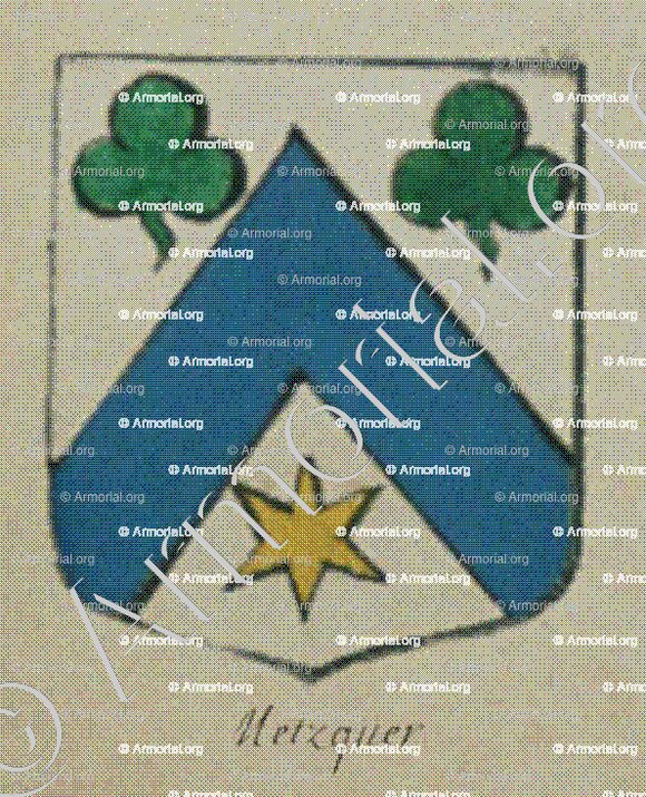 METZQUER_Alsace, Armorial de France (Ch; d'Hozier, 1696-1710)._France