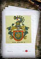velin-d-Arches-SPEYR_Wappenbuch der Stadt Basel . B.Meyer Knaus 1880_Schweiz 