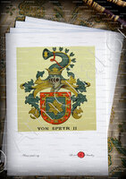 velin-d-Arches-SPEYR_Wappenbuch der Stadt Basel . B.Meyer Knaus 1880_Schweiz 