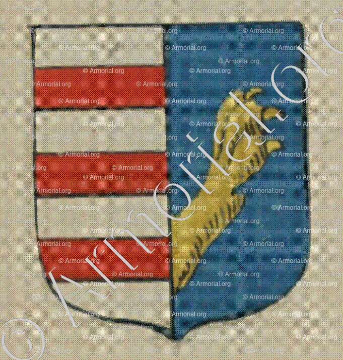 de MELAC (Alsace)_Blason enregistré sous le règne de Louis XIV_France