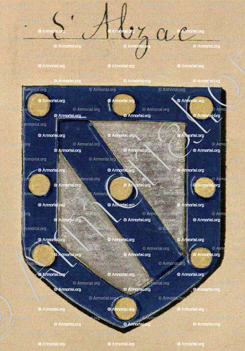 ABZAC_Armorial de l'Angenais 1789 (Ctesse de Raymond 1866)_France (i)