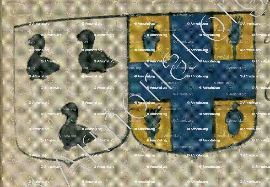 Le ROI et MARIES sa femme (Alsace)_Blason enregistré sous le règne de Louis XIV_France 