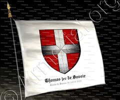 drapeau-THOMAS Ier de SAVOIE_Comte de Savoie de 1188 à 1233._Comté de Savoie (France)
