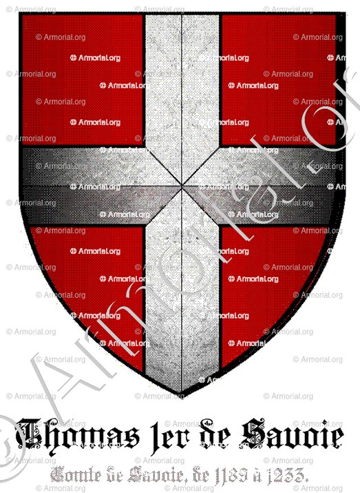 THOMAS Ier de SAVOIE_Comte de Savoie de 1188 à 1233._Comté de Savoie (France)