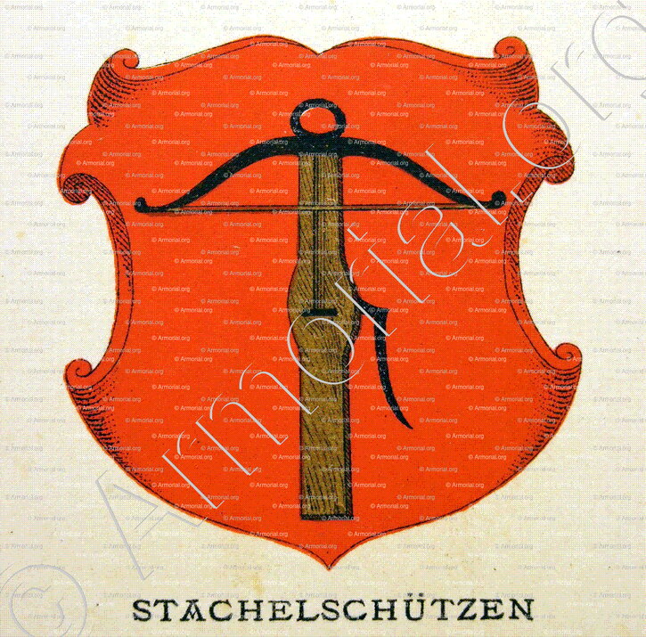 STACHELSCHÜTZEN_Wappenbuch der Stadt Basel . B.Meyer Knaus 1880_Schweiz 