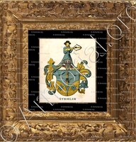 cadre-ancien-or-STEHLIN; Armorial de la ville de Bâle. B.Meyer Knaus 1880; Schweiz. Suisse. Svizzera. ()