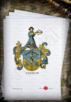 velin-d-Arches-STEHLIN; Armorial de la ville de Bâle. B.Meyer Knaus 1880; Schweiz. Suisse. Svizzera. ()