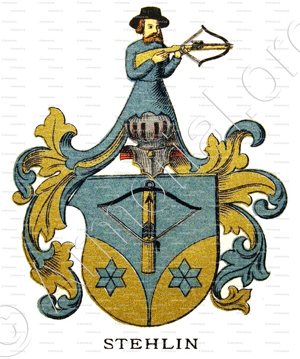 STEHLIN; Armorial de la ville de Bâle. B.Meyer Knaus 1880; Schweiz. Suisse. Svizzera. ()